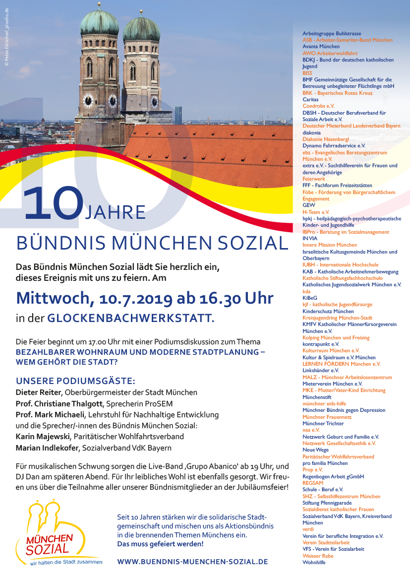 Flugblatt 10 Jahre Bündnis München Sozial